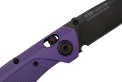 ANV Knives A100, MAGNACUT, DLC Black, Blueberry And Cream GRN, Alock, A100-014, Navaja -Tienda Barata Cuchillos ANVA100 014 05 anv