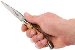 Laguiole En Aubrac 12cm Double Plates, De Madera De Castaño Limado A Mano, L0712NWI-FSB1 -Tienda Barata Cuchillos AUL0712NWI FSB1 08 laguiole en aubrac aul0712nwi fsb1 08