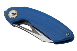 Bestech Bihai Gris DLC Satin Stonewashed, Blue G10 BG53D-2 Navaja Diseño Ostap Hel -Tienda Barata Cuchillos BHBG53D 2 06 bestech