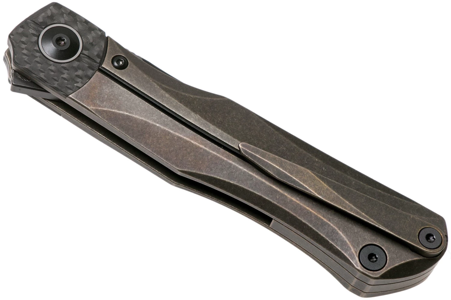 Bestech Thyra BT2106C Bronze Stonewashed Titanium, Carbon Fibre Bolster, Blackwashed Navaja, Diseño Kombou 5 Bestech Thyra BT2106C Bronze Stonewashed Titanium, Carbon Fibre Bolster, Blackwashed Navaja, Diseño Kombou - Imagen 3