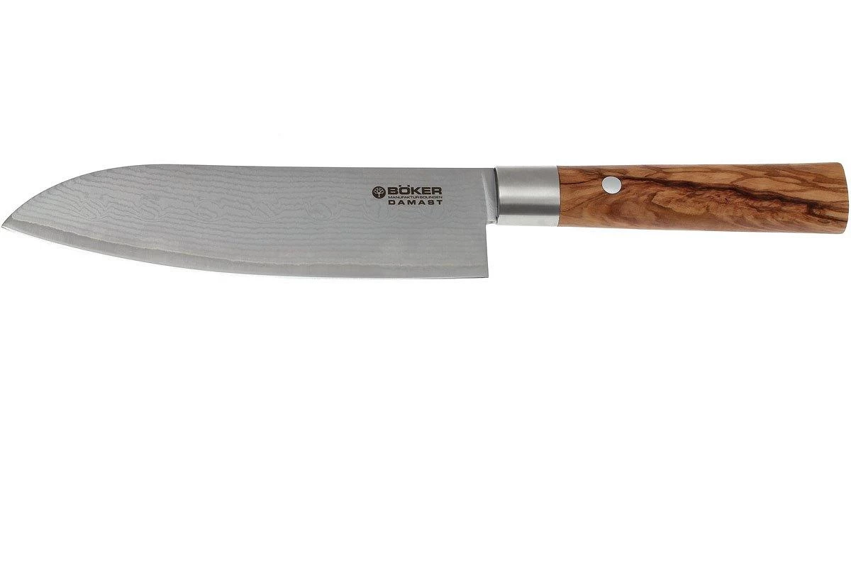 Böker Damast Olive 17,2 Cm Santoku, 130437DAM 3 Böker Damast Olive 17,2 Cm Santoku, 130437DAM