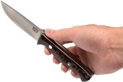 Bark River Gunny CPM 3V, Burgundy Snakeskin Micarta, Funda Marrón -Tienda Barata Cuchillos BRK07 025SBCM 06 bark river brk07 025sbcm 06