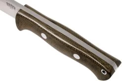 Bark River Bravo 1 A2 Rampless, Green Canvas Micarta, Funda Marrón -Tienda Barata Cuchillos BRK07 111GNC RS 05 bark river brk07 111gnc rs 05