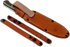 Bark River Bravo 1.5 Rampless CPM 3V Field Knife, Green Canvas Micarta -Tienda Barata Cuchillos BRK07 122GCMR 07 bark river knives