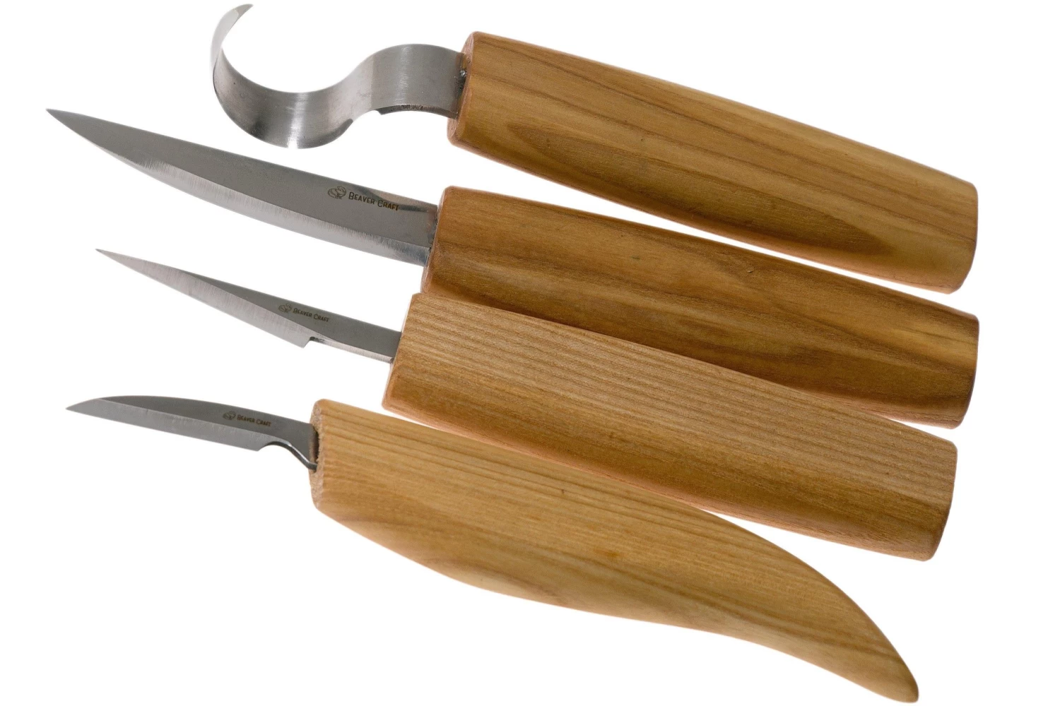 BeaverCraft Set De 4 Cuchillos S09, Set De Tallado De Madera 3 BeaverCraft Set De 4 Cuchillos S09, Set De Tallado De Madera
