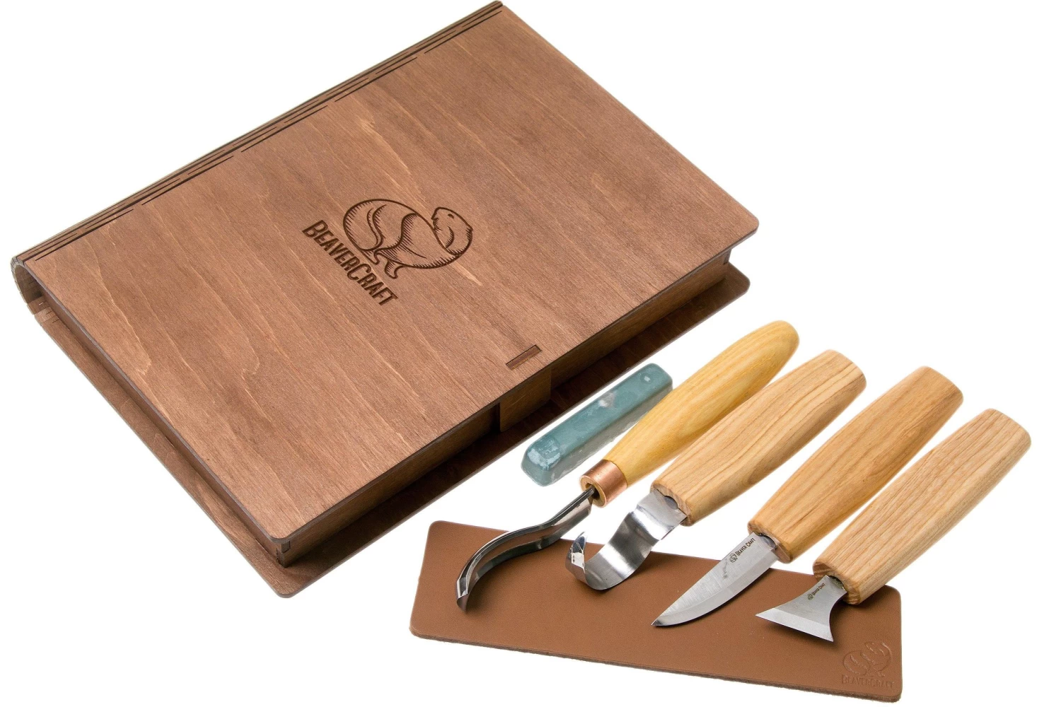 BeaverCraft Spoon Carving Set De 4 S19 Libro, Juego De Tallado De Madera Con Libro De Almacenamiento De Madera 3 BeaverCraft Spoon Carving Set De 4 S19 Libro, Juego De Tallado De Madera Con Libro De Almacenamiento De Madera