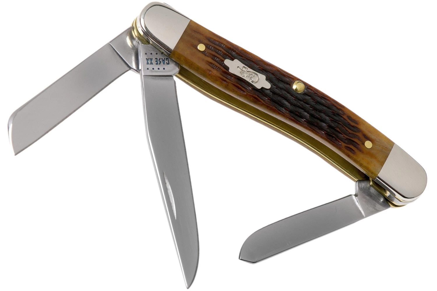 Case Medium Stockman Antique Bone, Rogers Corn Cob Jig, 52834, 6318 SS Navaja 3 Case Medium Stockman Antique Bone, Rogers Corn Cob Jig, 52834, 6318 SS Navaja