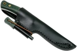 Casström No. 10 Swedish Forest Knife Green Micarta, 14C28N Scandi Grind 13127 Con Yesquero -Tienda Barata Cuchillos CM13127 06 casstrom