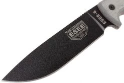 ESEE Model 6 Black Blade, Grey Handle 6P Con Funda Marrón + Clip De Cinturón -Tienda Barata Cuchillos EE ESEE 6P 03 esee knives ee esee 6p 03