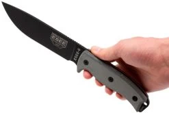 ESEE Model 6 Black Blade, Grey Handle 6P Con Funda Marrón + Clip De Cinturón -Tienda Barata Cuchillos EE ESEE 6P 06 esee knives ee esee 6p 06