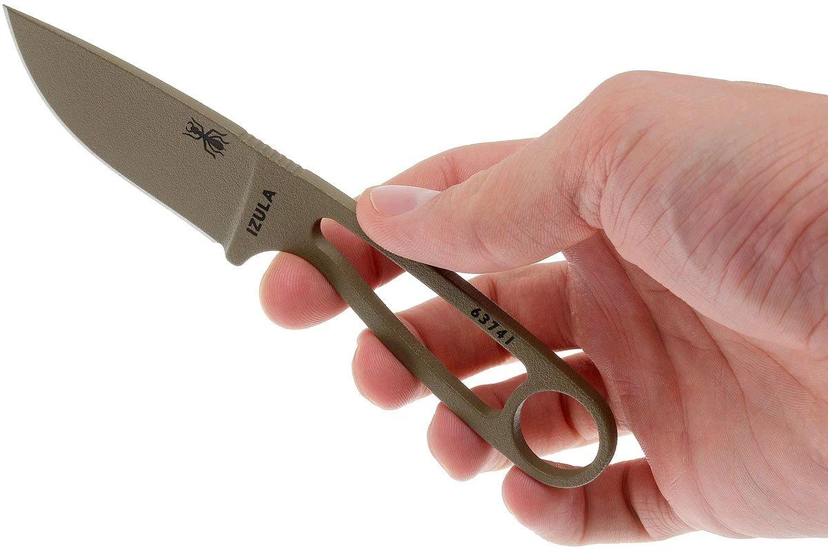 ESEE Izula Dark Earth IZULA-DE Cuchillo De Cuello Con Funda Negra + Clip De Cinturón 5 ESEE Izula Dark Earth IZULA-DE Cuchillo De Cuello Con Funda Negra + Clip De Cinturón - Imagen 3