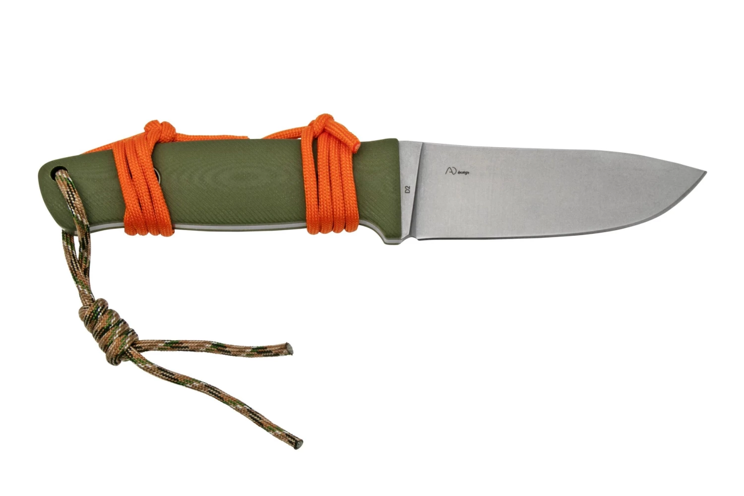 Black Fox Vesuvius Stonewashed D2 Blade, OD Green G10 Cuchillo Fijo 4 Black Fox Vesuvius Stonewashed D2 Blade, OD Green G10 Cuchillo Fijo - Imagen 2