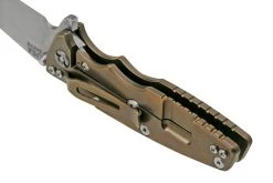 Rick Hinderer Eklipse 3.5” Spearpoint S45VN, Stonewash Bronze, Earth Brown G10, Navaja -Tienda Barata Cuchillos HRK EK 35 SP BR FDE 04 rickhinderer