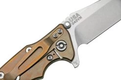 Rick Hinderer Eklipse 3.5” Spearpoint S45VN, Stonewash Bronze, Earth Brown G10, Navaja -Tienda Barata Cuchillos HRK EK 35 SP BR FDE 05 rickhinderer