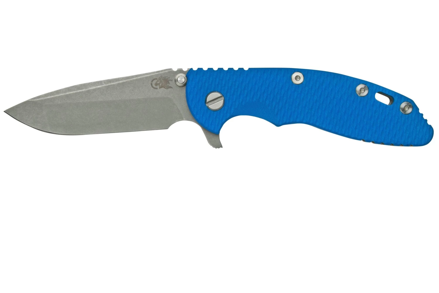 Rick Hinderer XM-18 3.5" Spanto S45VN Working Finish, Blue G10, CPM S45VN Navaja 3 Rick Hinderer XM-18 3.5" Spanto S45VN Working Finish, Blue G10, CPM S45VN Navaja