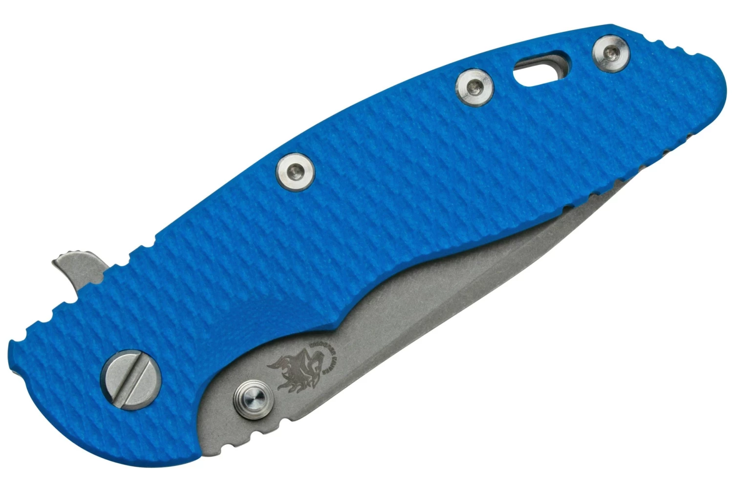 Rick Hinderer XM-18 3.5" Spanto S45VN Working Finish, Blue G10, CPM S45VN Navaja 7 Rick Hinderer XM-18 3.5" Spanto S45VN Working Finish, Blue G10, CPM S45VN Navaja - Imagen 5