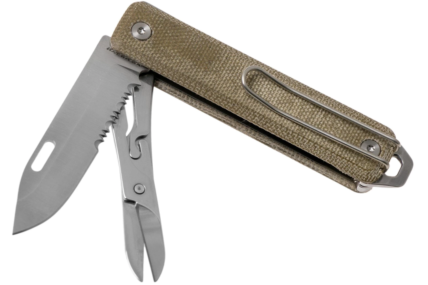 The James Brand Ellis Scissors, Stainless, OD Green, Micarta Navaja 4 The James Brand Ellis Scissors, Stainless, OD Green, Micarta Navaja - Imagen 2