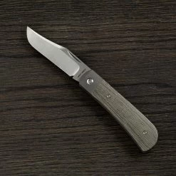 Jack Wolf Benny's Clip Green Canvas Micarta, BENNY-01-GRN, Navaja Slipjoint