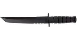 KA-BAR Tanto 1245 Cuchillo De Supervivencia, Parcialmente Dentado, Funda Kydex