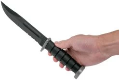 KA-BAR D2 Extreme Fighting Knife 1283, Serrated Blade, Kraton Handle, Funda De Cuero -Tienda Barata Cuchillos KA1283 06 ka bar