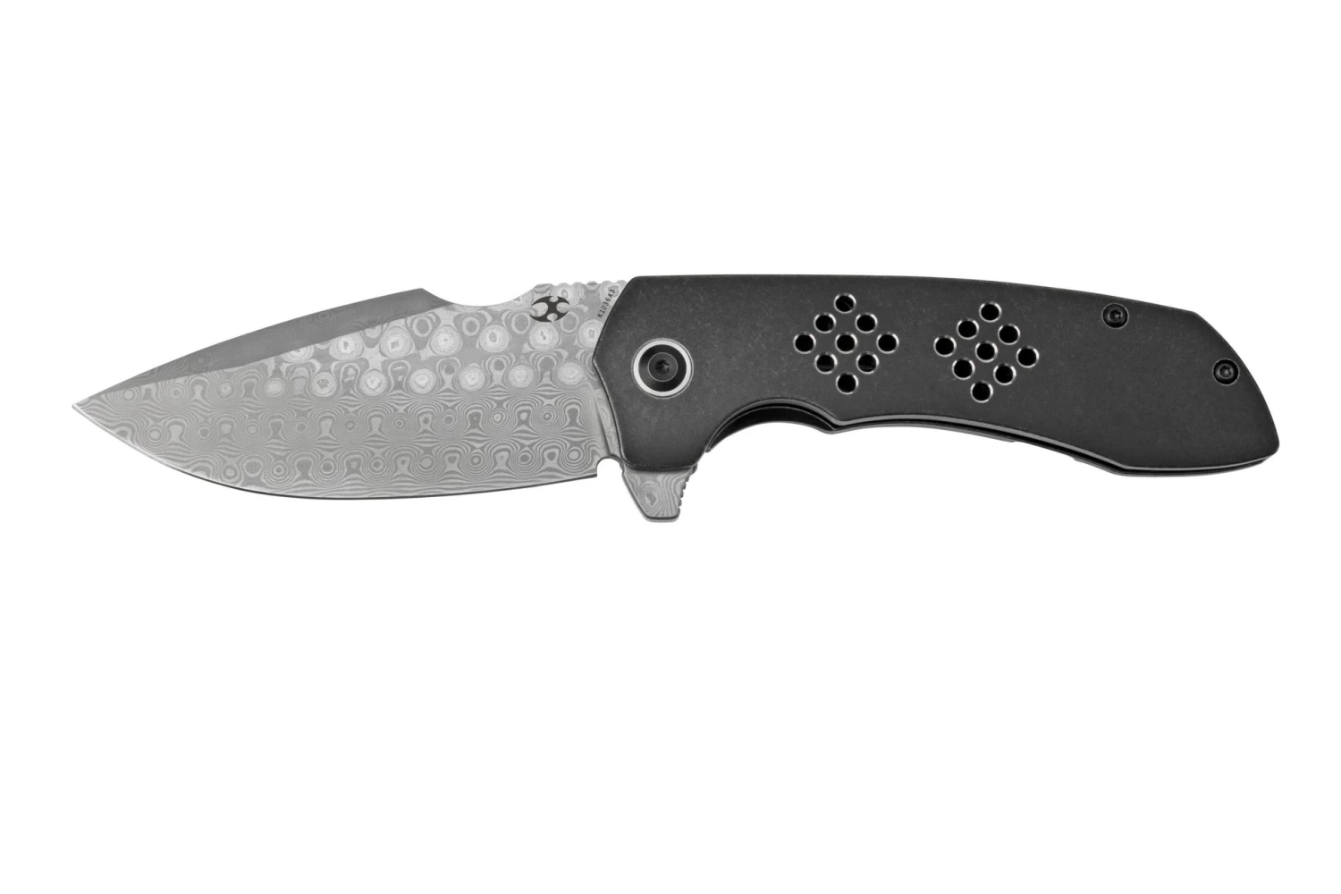 Kansept Entity K1036A3 Damascus, Black Titanium Navaja, Diseño Nalu Knives 3 Kansept Entity K1036A3 Damascus, Black Titanium Navaja, Diseño Nalu Knives