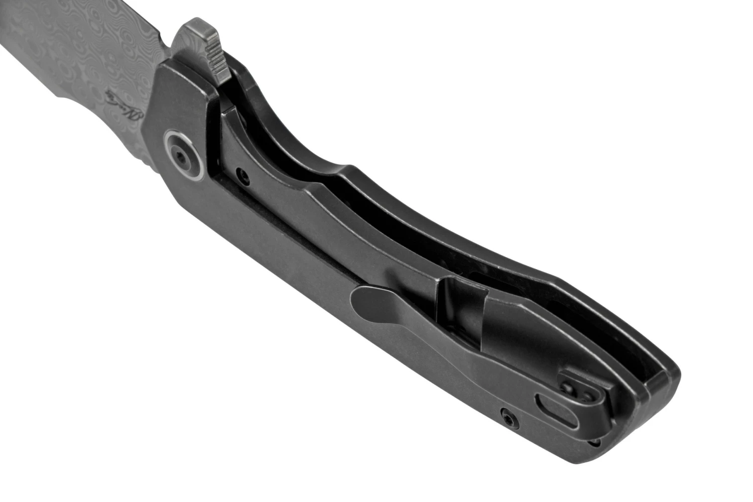 Kansept Entity K1036A3 Damascus, Black Titanium Navaja, Diseño Nalu Knives 6 Kansept Entity K1036A3 Damascus, Black Titanium Navaja, Diseño Nalu Knives - Imagen 4