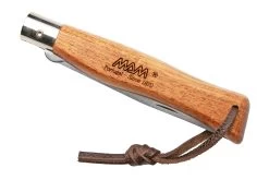 MAM Hunter Plus, Parcialmente Dentada, Cordón De Cuero, Linerlock 2066 Navaja -Tienda Barata Cuchillos MAM2066 04 mam