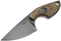 MKM Mikro 1 Drop, Stonewashed Natural Canvas Micarta Cuchillo De Cuello, Jesper Voxnaes Design -Tienda Barata Cuchillos MMK MR01 NC 03 mkm knives