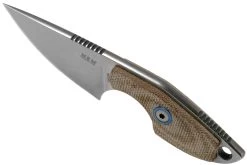 MKM Mikro 1 Drop, Stonewashed Natural Canvas Micarta Cuchillo De Cuello, Jesper Voxnaes Design -Tienda Barata Cuchillos MMK MR01 NC 04 mkm knives