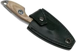 MKM Mikro 1 Drop, Stonewashed Natural Canvas Micarta Cuchillo De Cuello, Jesper Voxnaes Design -Tienda Barata Cuchillos MMK MR01 NC 06 mkm knives