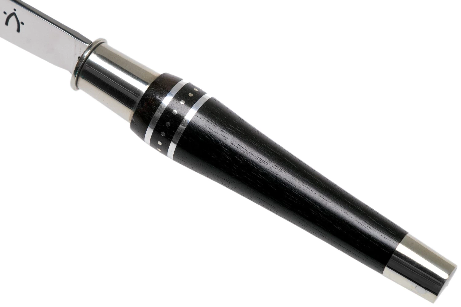 Nontron No. 22 Nickel Silver Turning Ferrule, Marquetry Ebony Aluminium, Doble Virola NN22DVEBALU Navaja 8 Nontron No. 22 Nickel Silver Turning Ferrule, Marquetry Ebony Aluminium, Doble Virola NN22DVEBALU Navaja - Imagen 6