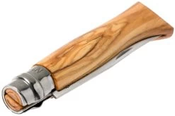 Opinel Navaja No. 8 Luxury Range Con Funda De Cuero, Madera De Olivo -Tienda Barata Cuchillos OP001004 04 opinel v201903