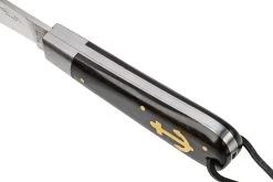 Otter Anchor Knife SET 173 Large Stainless, Grenadilla, Brass Anchor, Leather Strap Navaja -Tienda Barata Cuchillos ORSET173 06 otter