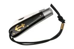 Otter Anchor Knife SET 173 Large Stainless, Grenadilla, Brass Anchor, Leather Strap Navaja -Tienda Barata Cuchillos ORSET173 07 otter