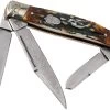 Rough Ryder Stockman Cinnamon Stag RR2160 Damascus Navaja Slipjoint -Tienda Barata Cuchillos RY2160 01 rough ryder