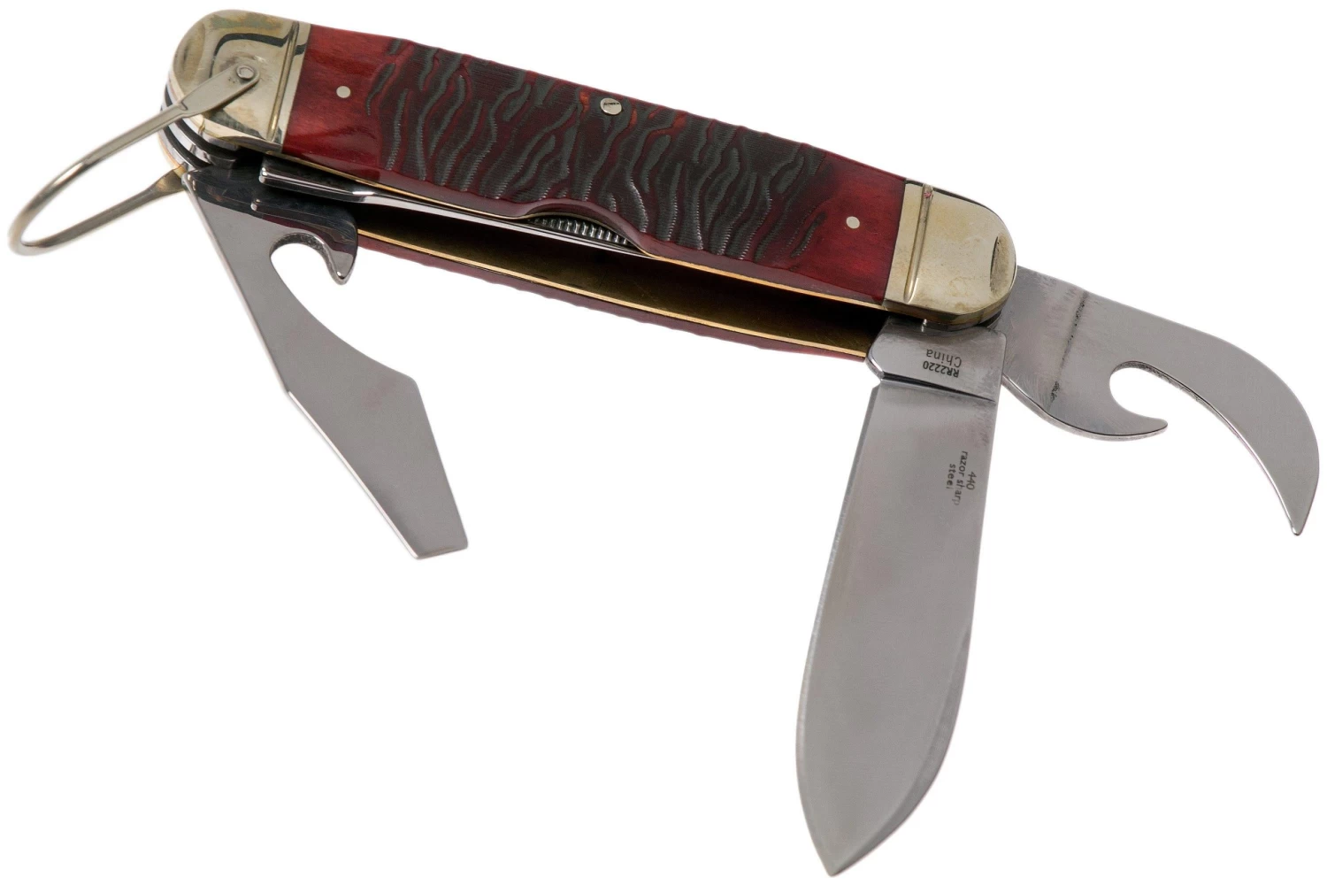 Rough Ryder Tiger Stripe Scout Knife RR2220 Navaja 4 Rough Ryder Tiger Stripe Scout Knife RR2220 Navaja - Imagen 2