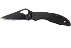 Spyderco Byrd Meadowlark 04BKPS2 Parcialmente Dentado, Negro