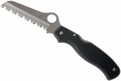 Spyderco C89 Atlantic Salt, Negro, Dentado