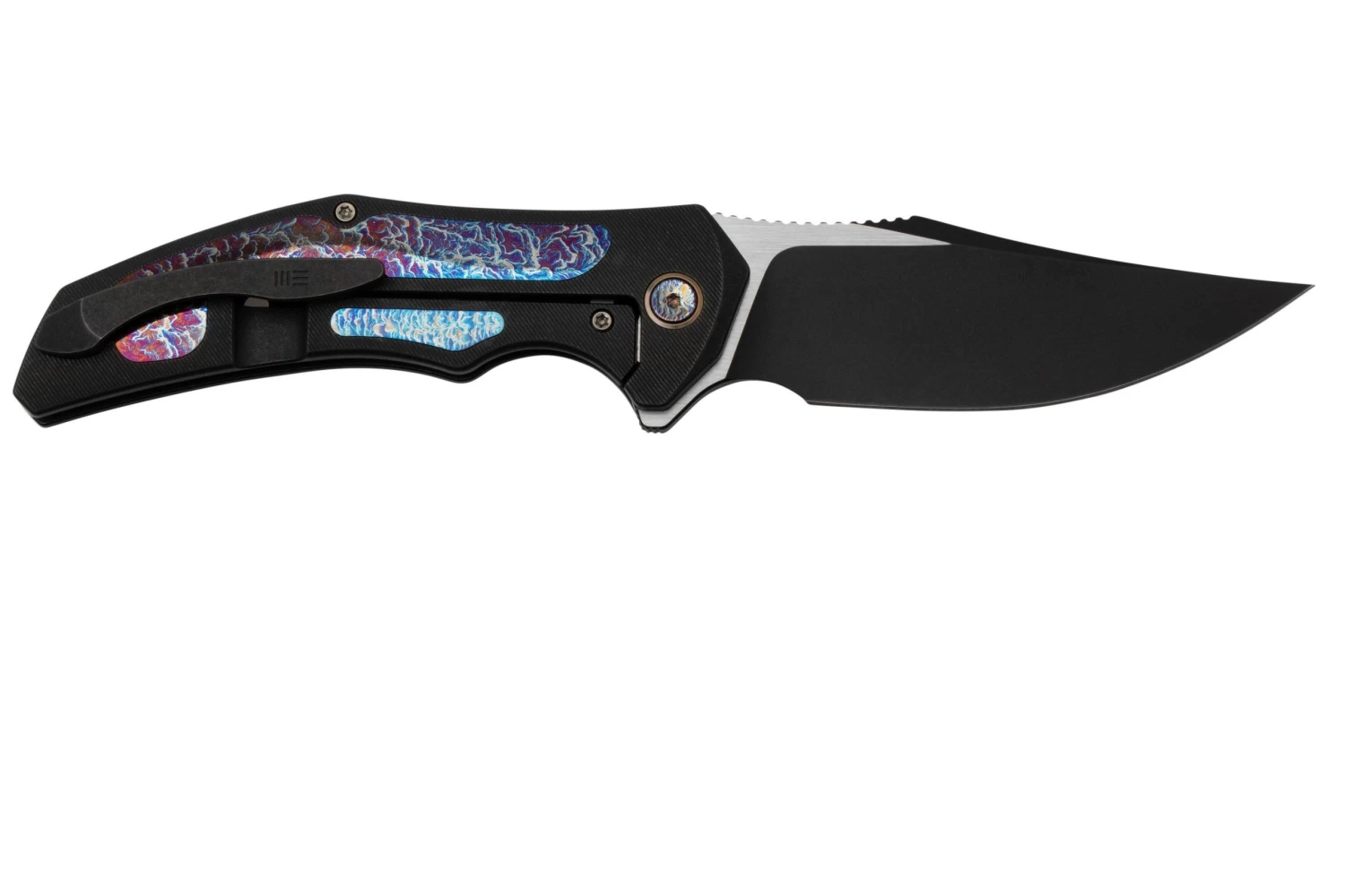 WE Knife Magnetron Black Titanium Flamed Titanium, Black Stonewashed CPM 20CV WE18058-4 Navaja 4 WE Knife Magnetron Black Titanium Flamed Titanium, Black Stonewashed CPM 20CV WE18058-4 Navaja - Imagen 2